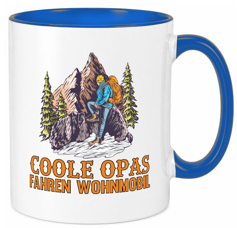 Coole Opas fahren Wohnmobil | Opa Wanderer Berge Humor Familie Geschenkidee Tasse
