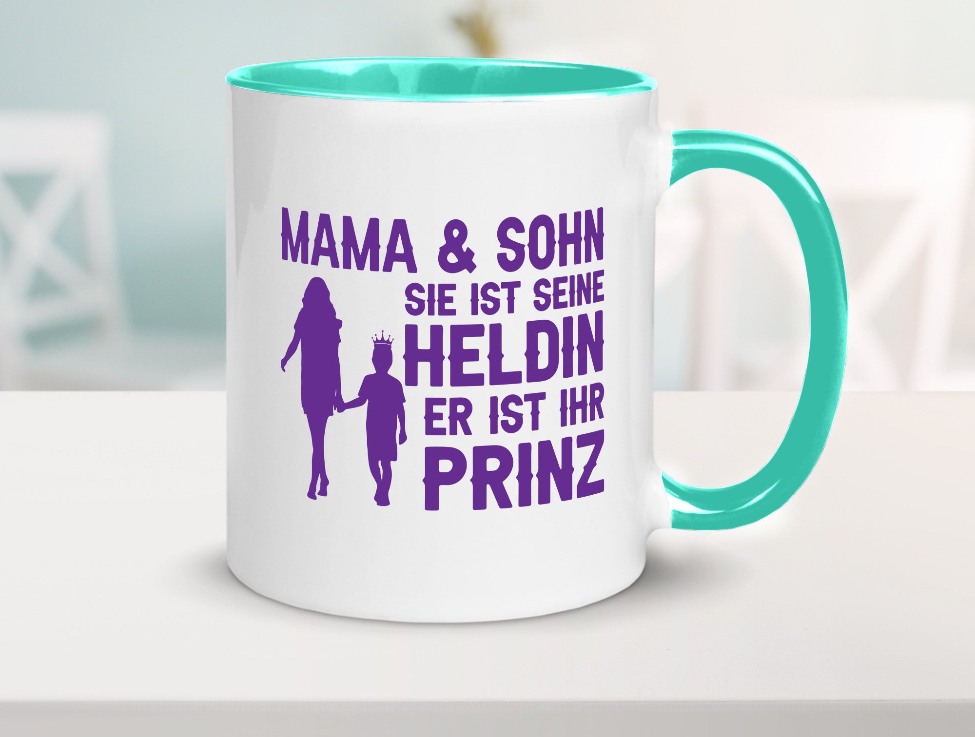 Mama & Sohn | Helding Prinz Mutterliebe Geschenkidee Familie Humor Tasse