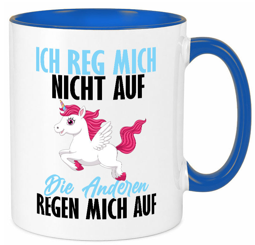 Ich reg mich nicht auf lustiger Spruch Geschenk Humor Geschenkidee Tasse