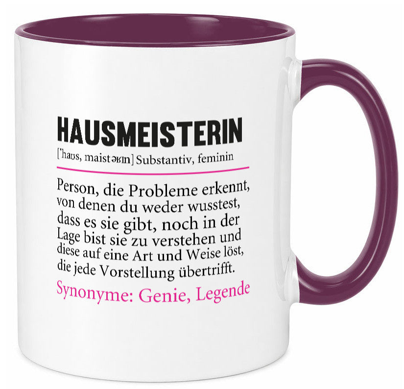 Hausmeisterin | Hauswart Beruf Spruch Humor Geschenkidee Arbeit Kollegen Büro Tasse