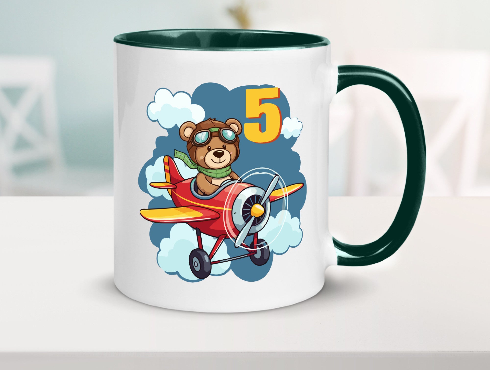 5. Geburtstag | 5 Jahre Kinder Pilot Flugzeug Geschenkidee Humor Tasse