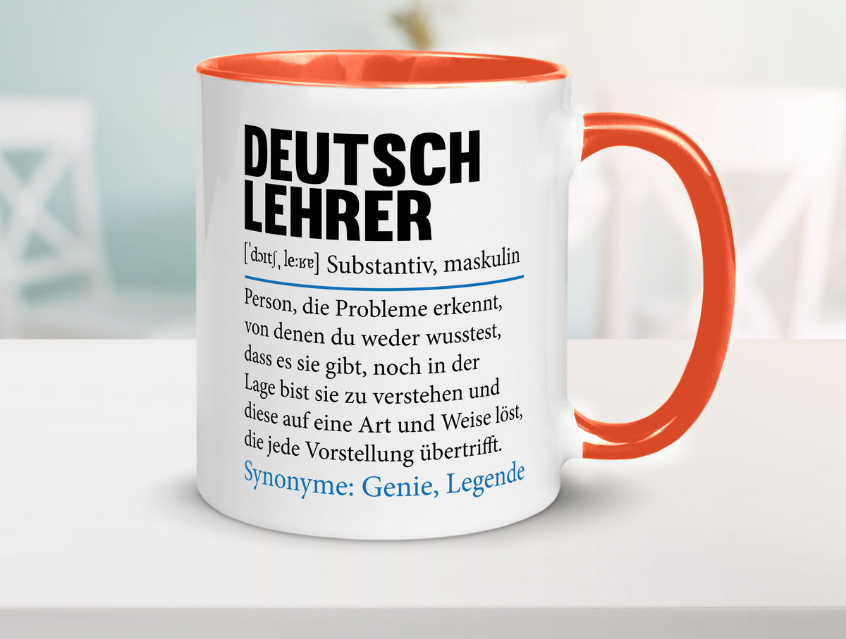 Deutschlehrer Spruch | Lehrer Schule Humor lustig Geschenkidee Geschenk Tasse