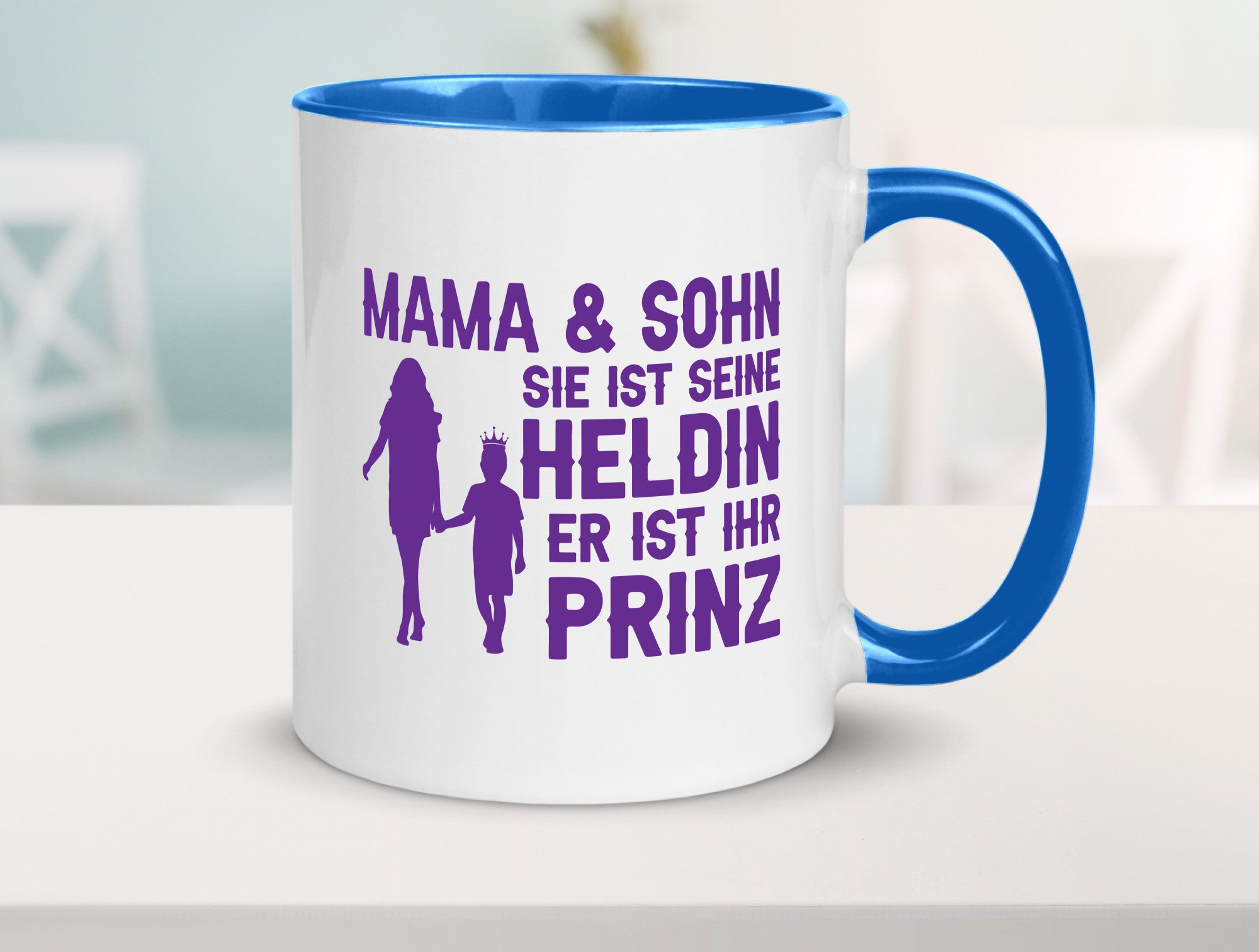 Mama & Sohn | Helding Prinz Mutterliebe Geschenkidee Familie Humor Tasse