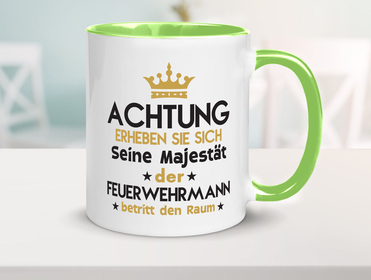 Seine Majestät Feuerwehrmann | Feuerwehr Geschenk Humor Geschenkidee lustiger Tasse