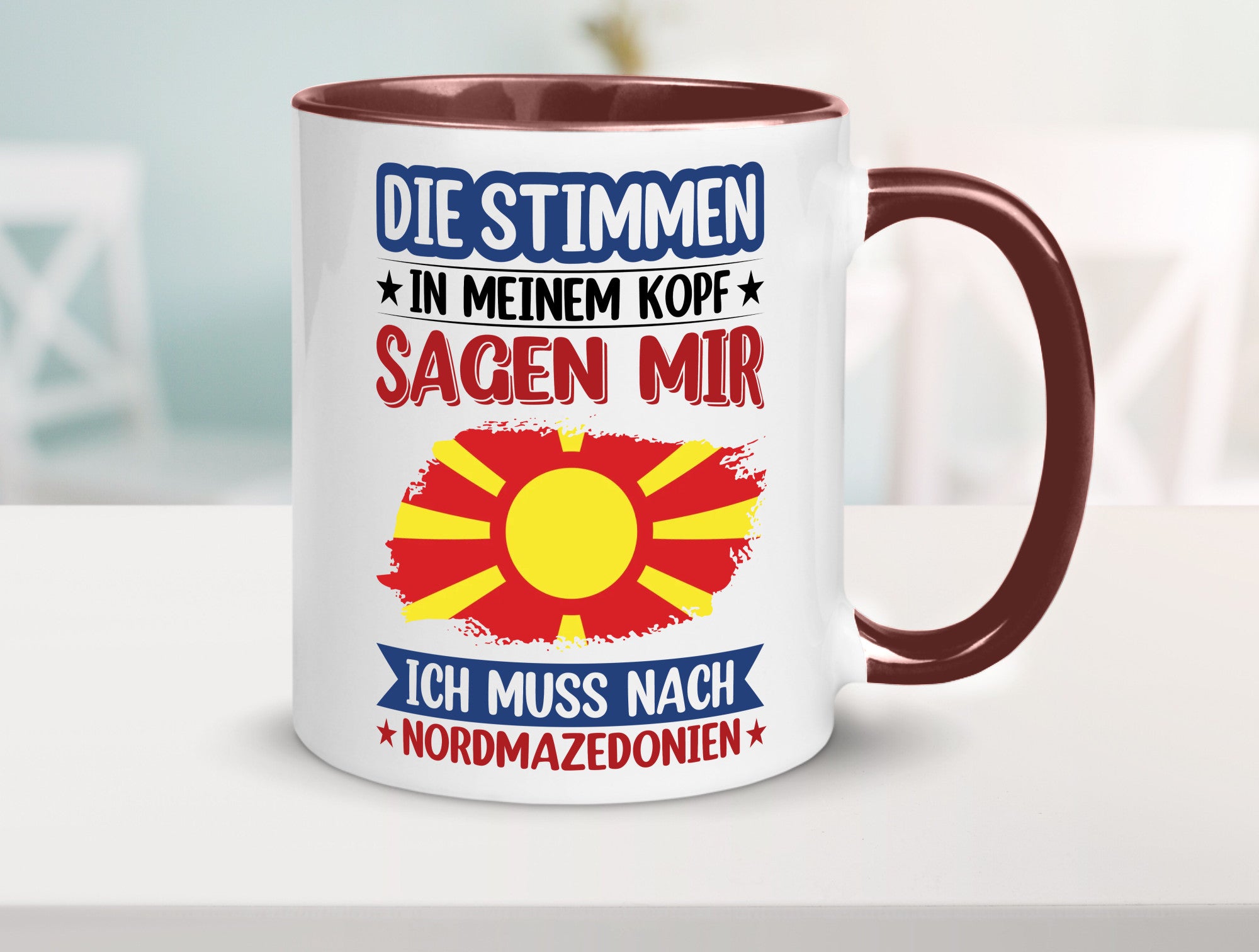 Nordmazedonien | Urlaub Stimmen in meinem Kopf Geschenk Humor Geschenkidee