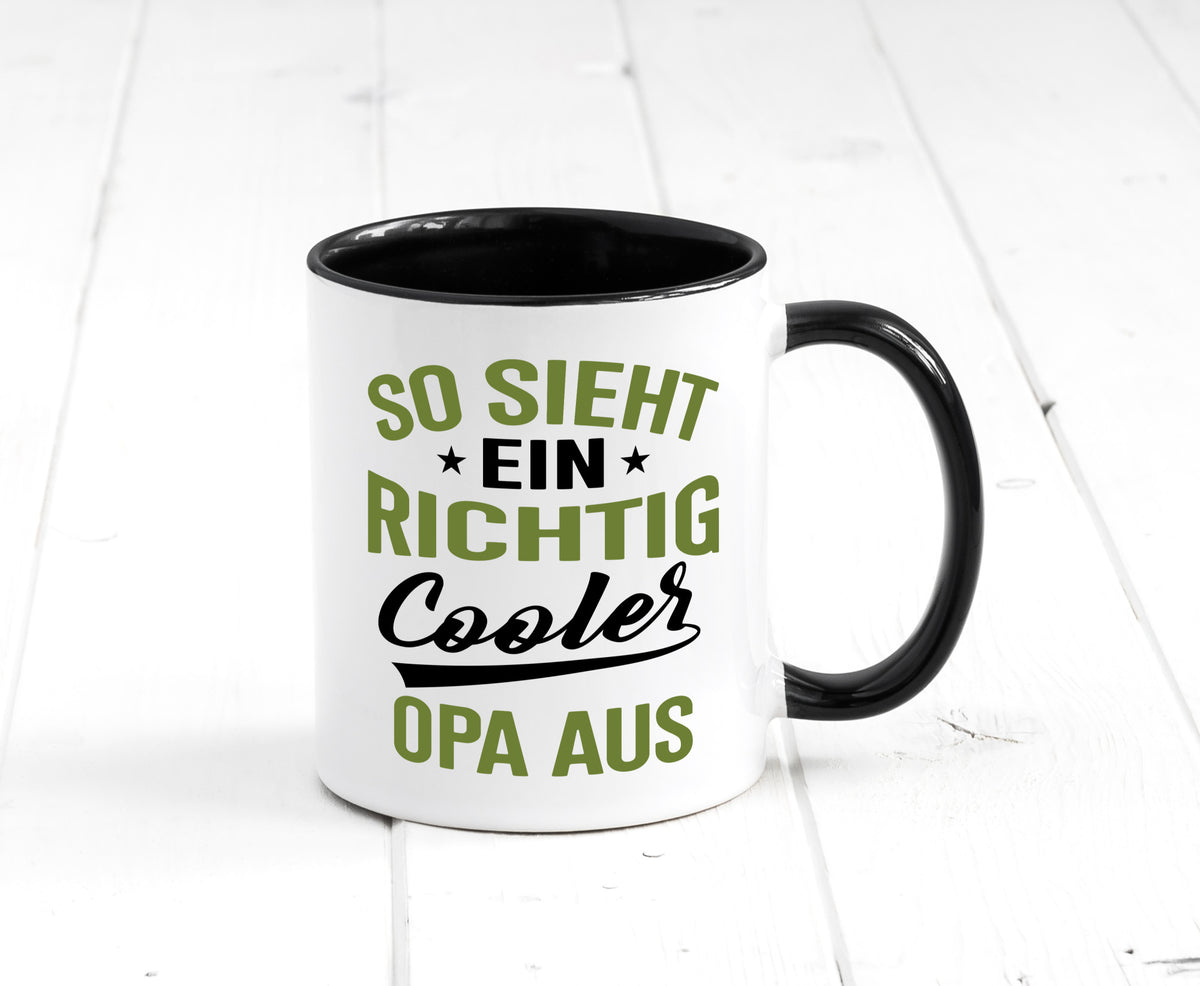 So sieht ein richtig Cooler Opa aus | Großvater Geschenkidee Familie Humor Tasse