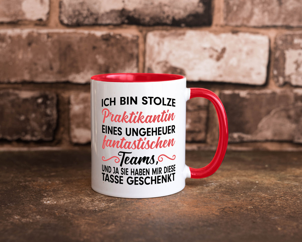 Stolze Praktikantin | Arbeitswelt Tasse Praktikum Geschenk Arbeit Kollegen Büro