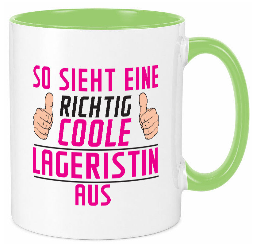 Richtig Coole Lageristin | Beruf Lager Arbeiterin Humor Arbeit Kollegen Büro Tasse