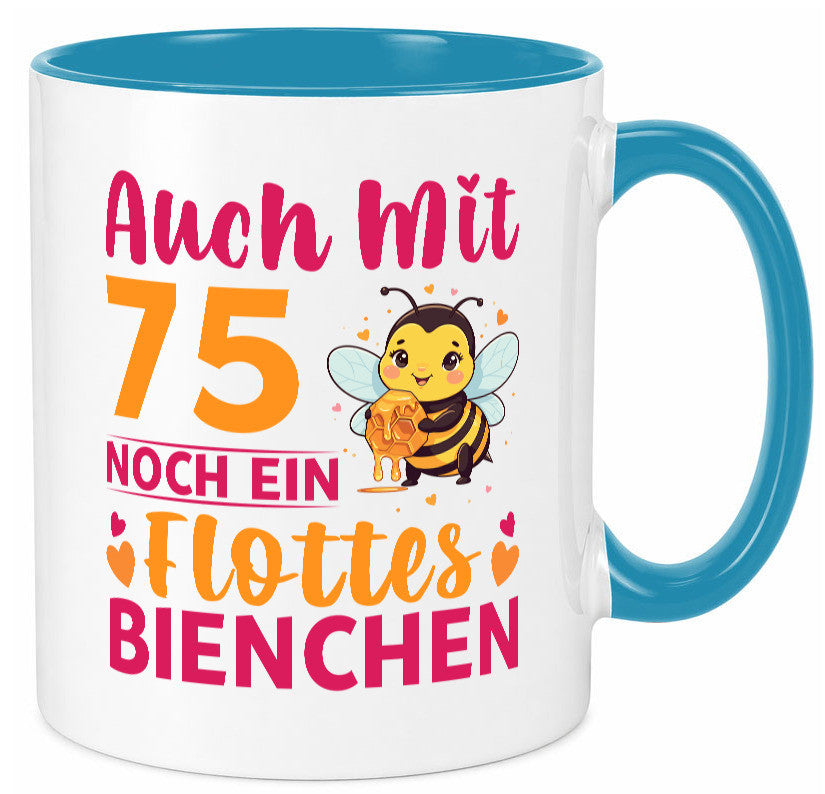 75. Geburtstag | Flottes Bienchen 75 Jahre v2 Geschenk Geschenkidee lustiger