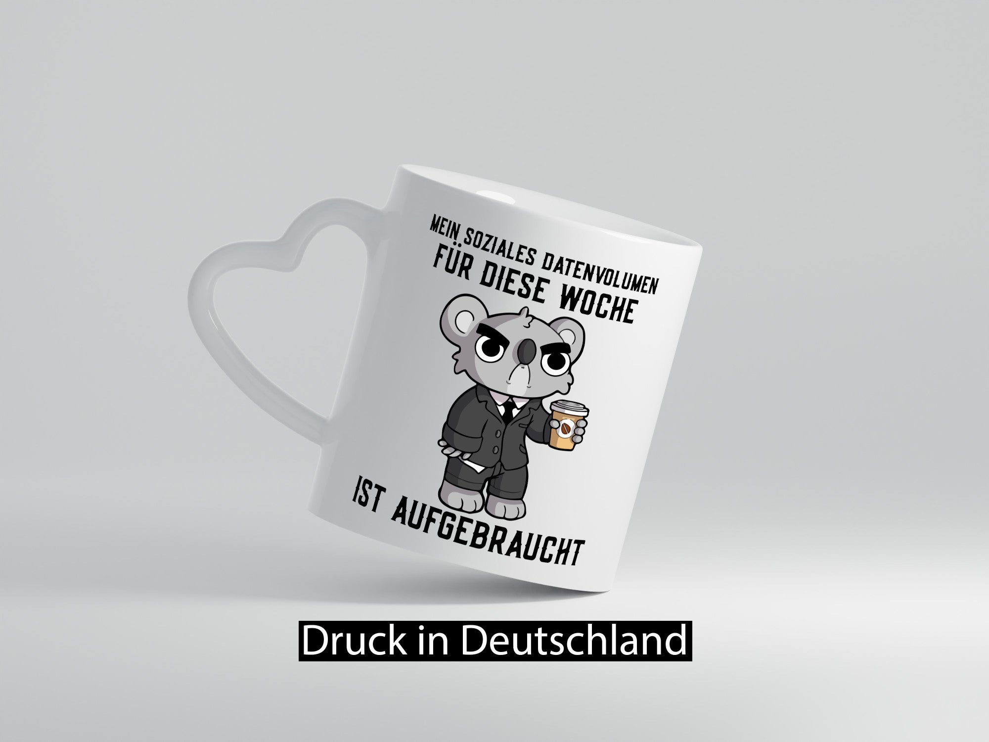 Soziales Datenvolumen | wütender Bär Einzelgänger Nerd Geschenkidee Humor Tasse