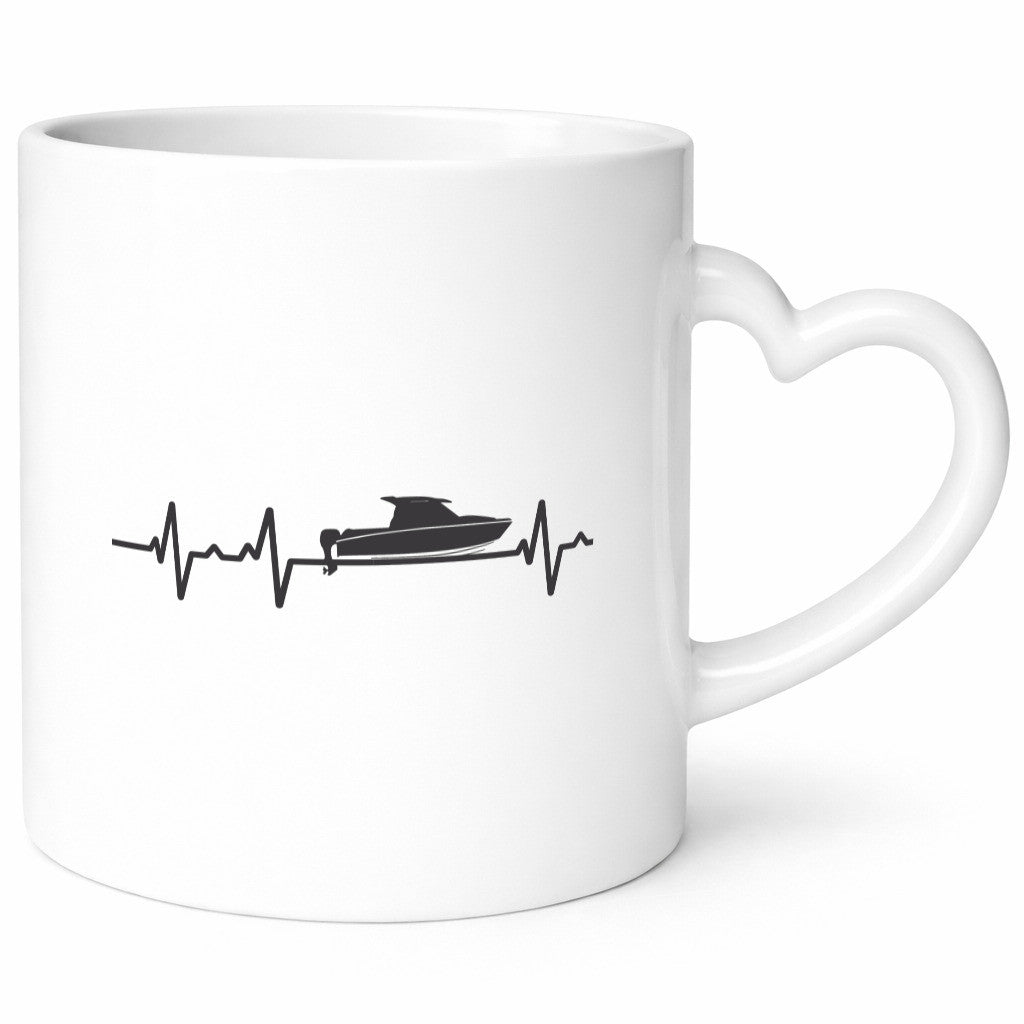 Motorboot Herzschlag | Boot fahren Kapitän Wasser Humor Geschenkidee Tasse