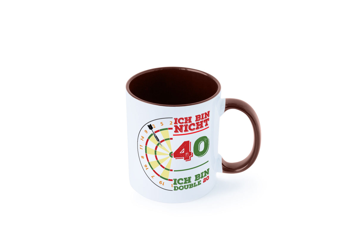 Ich bin nicht 40 double 80 | Dart spieler Geschenkidee Humor Tasse