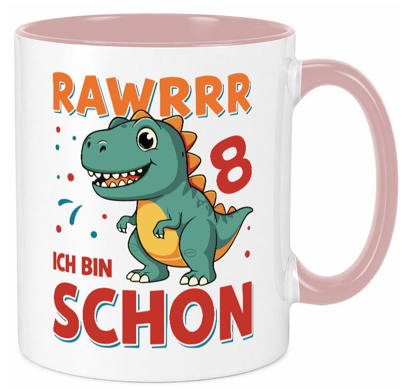8. Geburtstag | 8 Jahre Raw ich bin schon T-Rex Geschenk Geschenkidee lustiger