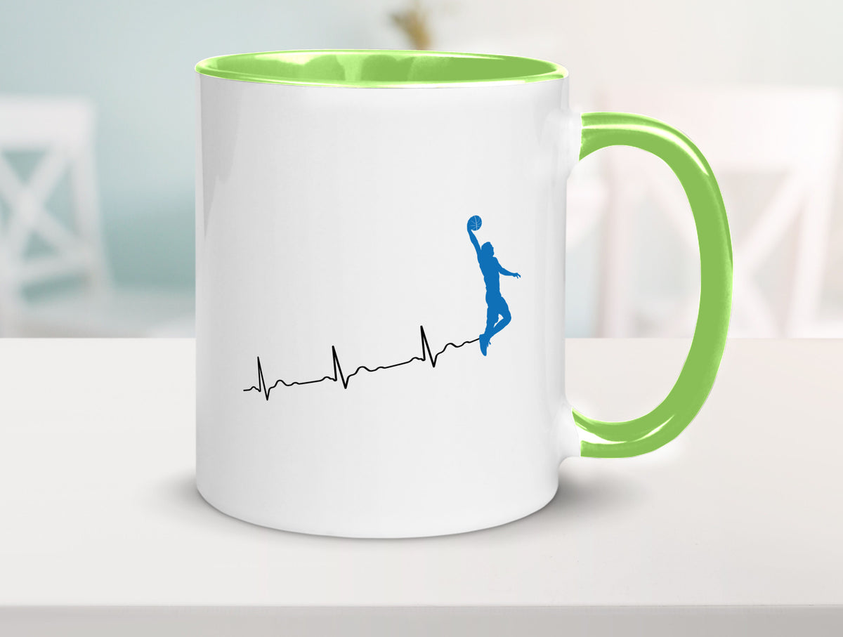 Herzschlag Basketball | Motiv Sport Ballsport Humor Geschenkidee Tasse