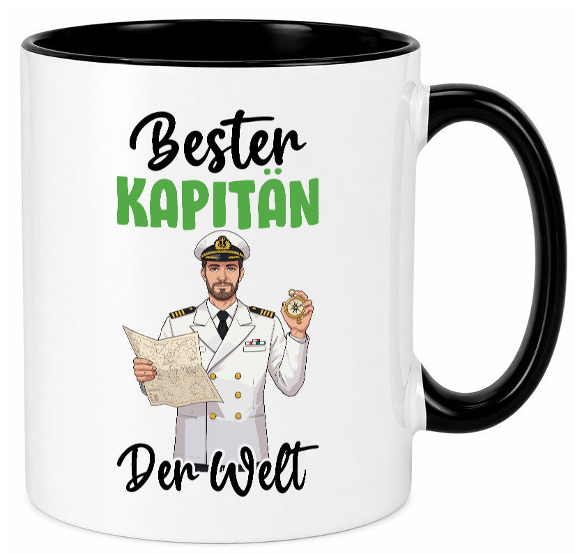 Bester Kapitän | Schiffskapitän Schiff v2 Geschenk Humor Geschenkidee lustiger Tasse
