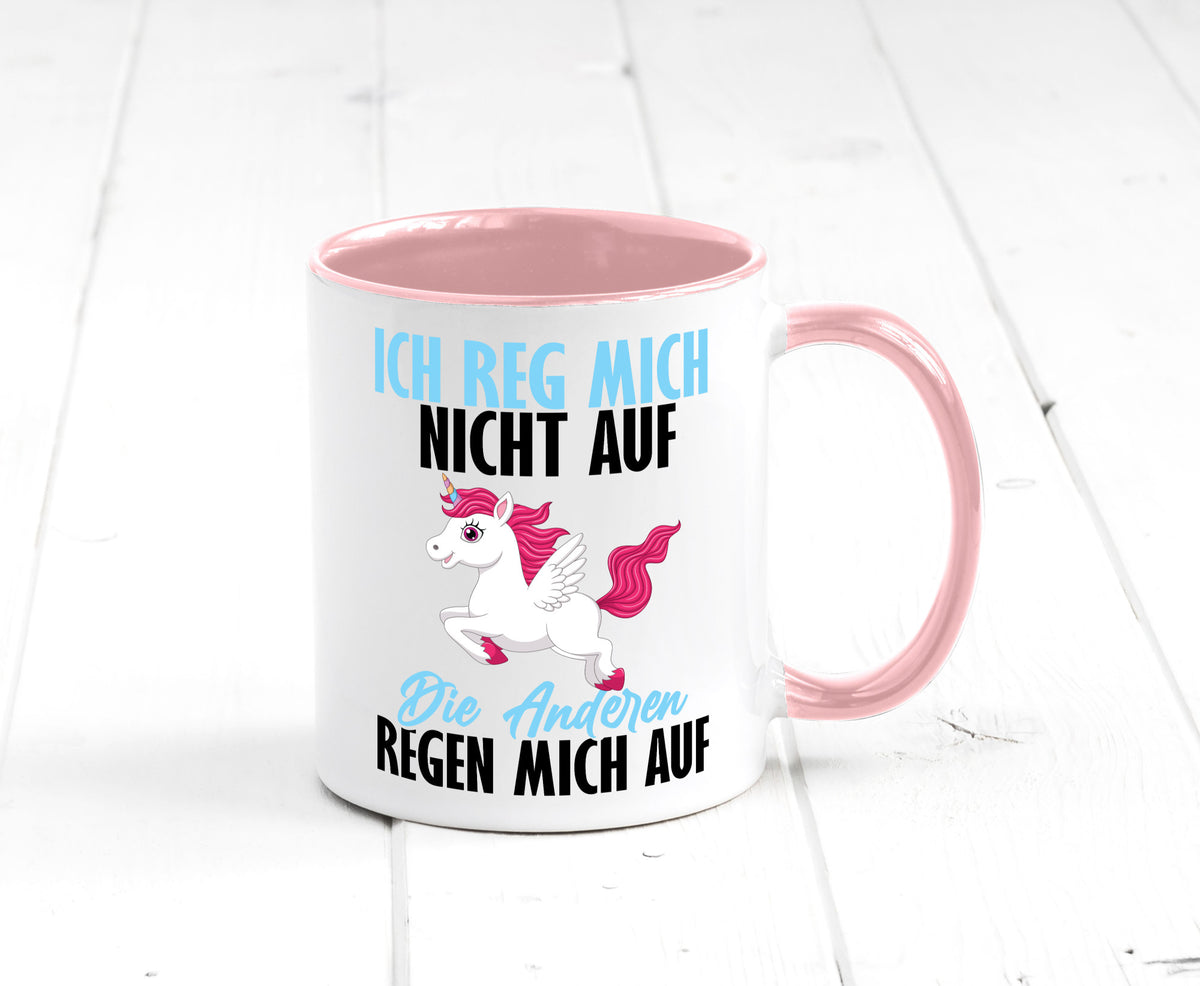 Ich reg mich nicht auf lustiger Spruch Geschenk Humor Geschenkidee Tasse