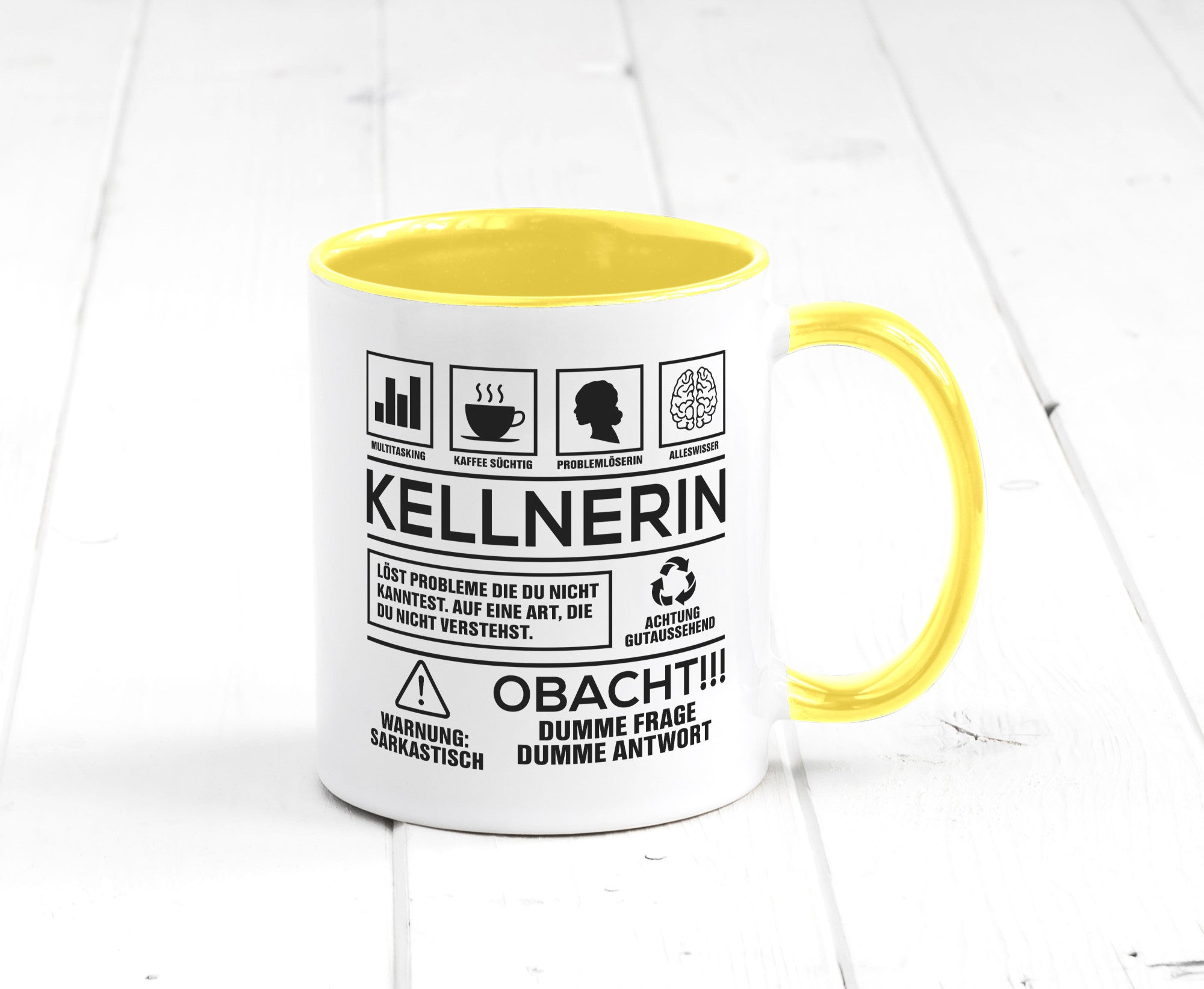 Achtung Probleme Kellnerin | Beruf kellnern Bedienung lustiger Spruch Geschenk