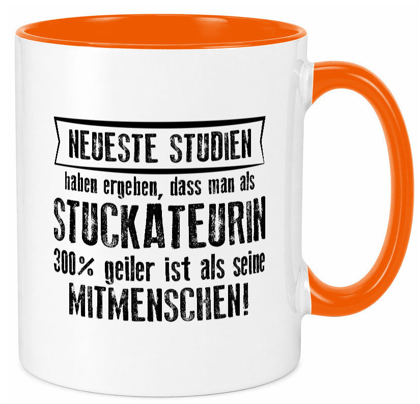 Neuste Studien: Stuckateurin | Innenausbau Geschenkidee Humor Tasse
