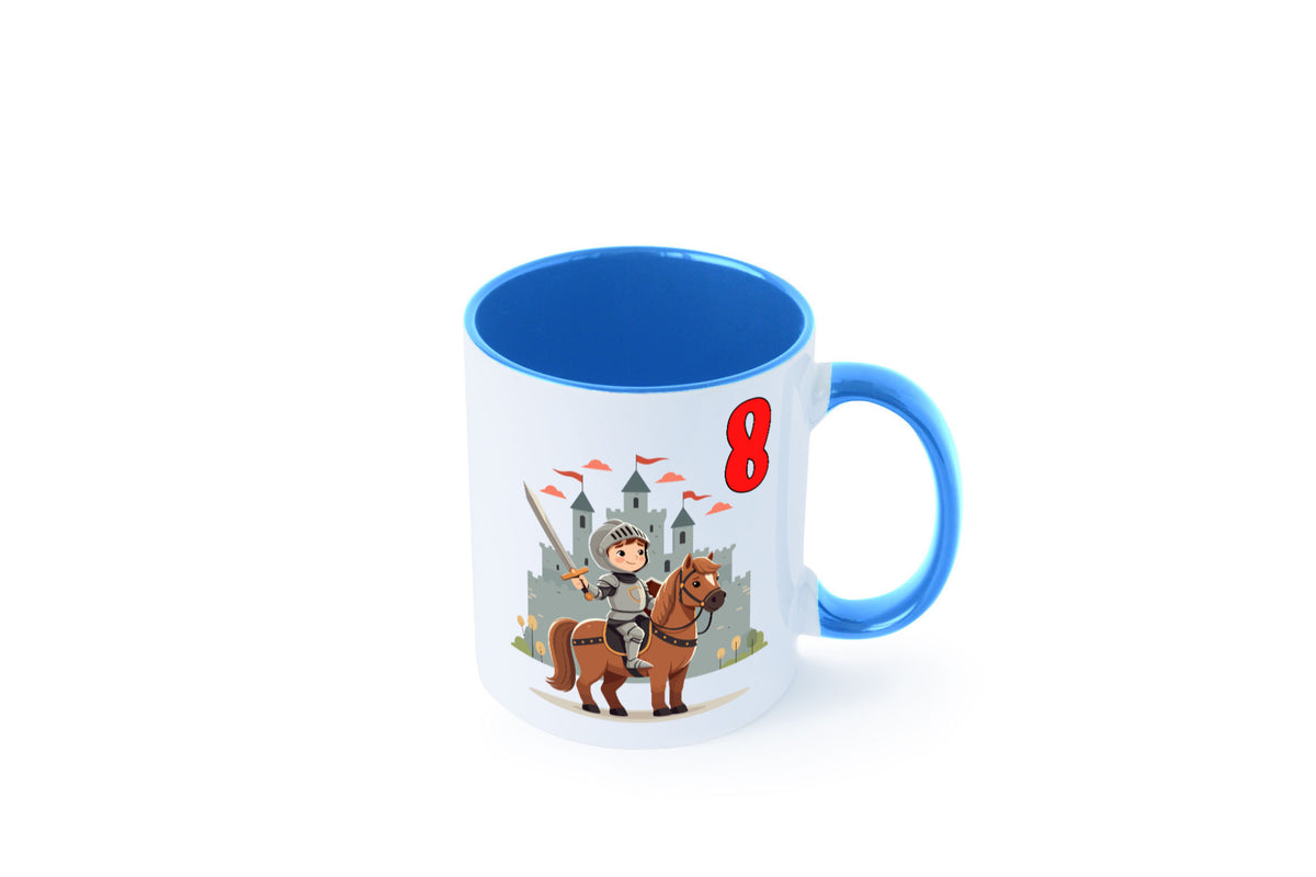 8. Geburtstag | 8 Jahre Ritter Junge Schloss Geschenk Geschenkidee lustiger Tasse