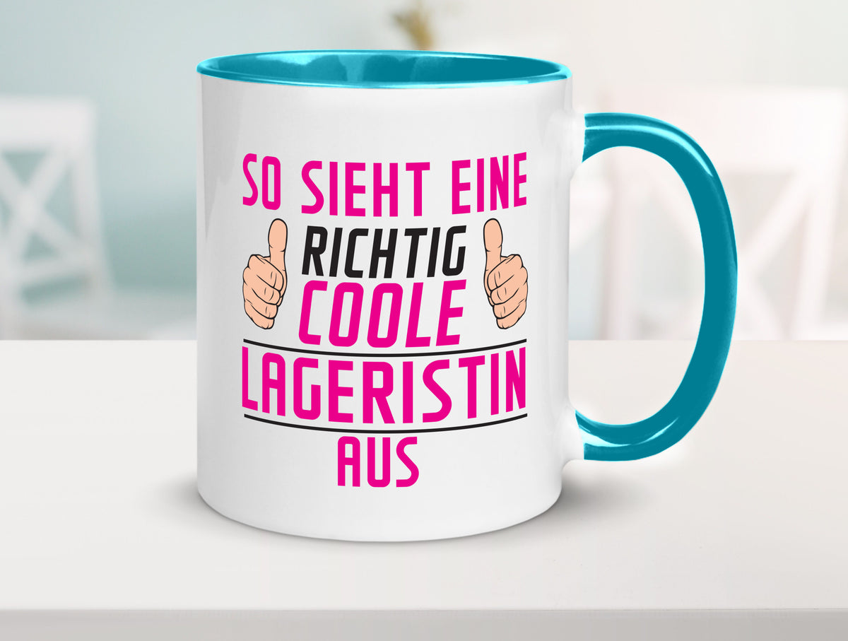 Richtig Coole Lageristin | Beruf Lager Arbeiterin Humor Arbeit Kollegen Büro Tasse