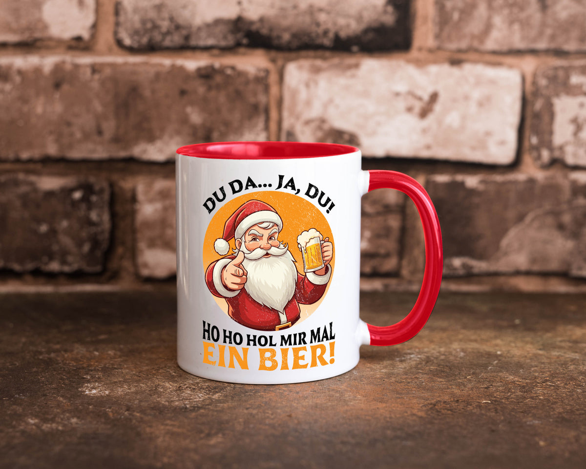 Hol mir mal ein Bier | Ugly Christmas Santa lustig Humor Geschenkidee Geschenk Tasse