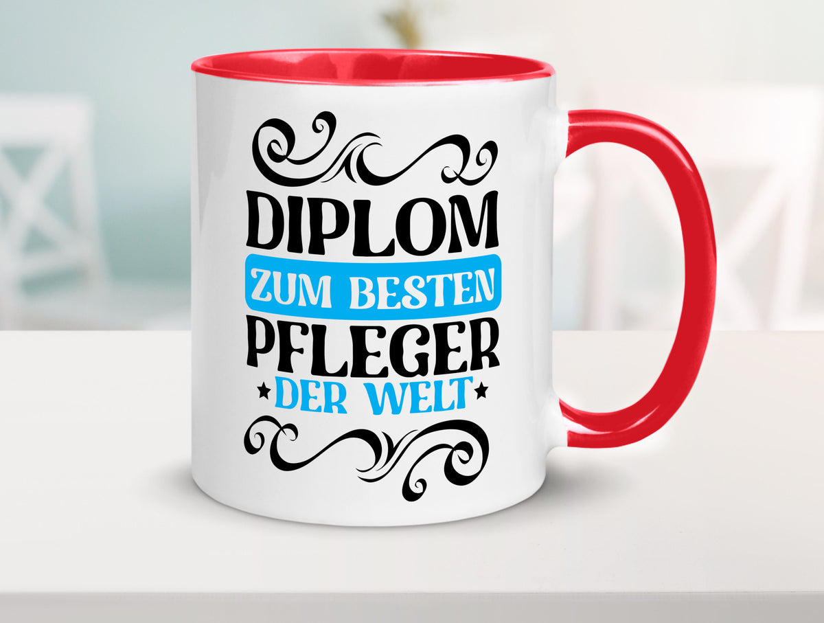 Bester Pfleger der Welt | Altenpfleger Pflegekraft lustig Humor Geschenkidee Tasse