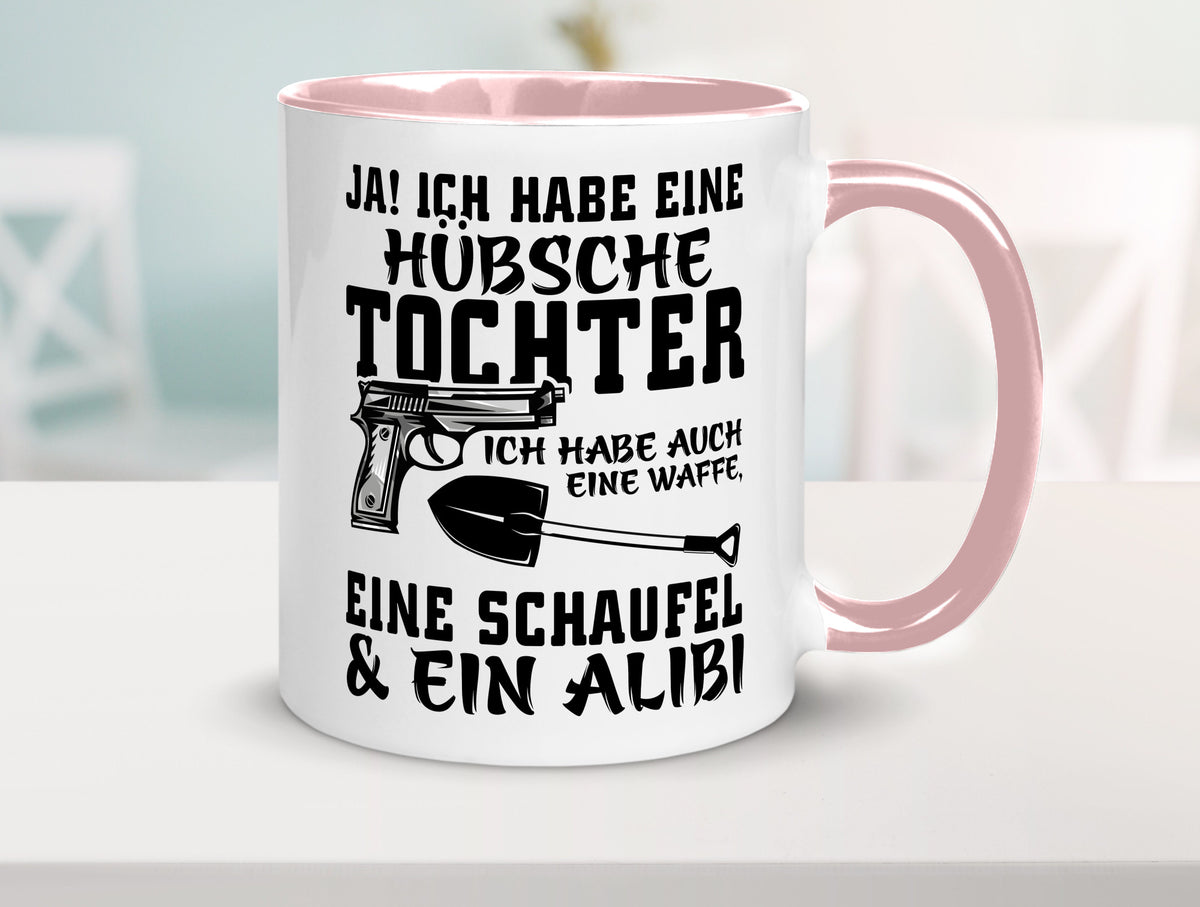 Hübsche Tochter Geschenk Familie Geschenkidee lustiger Spruch Tasse