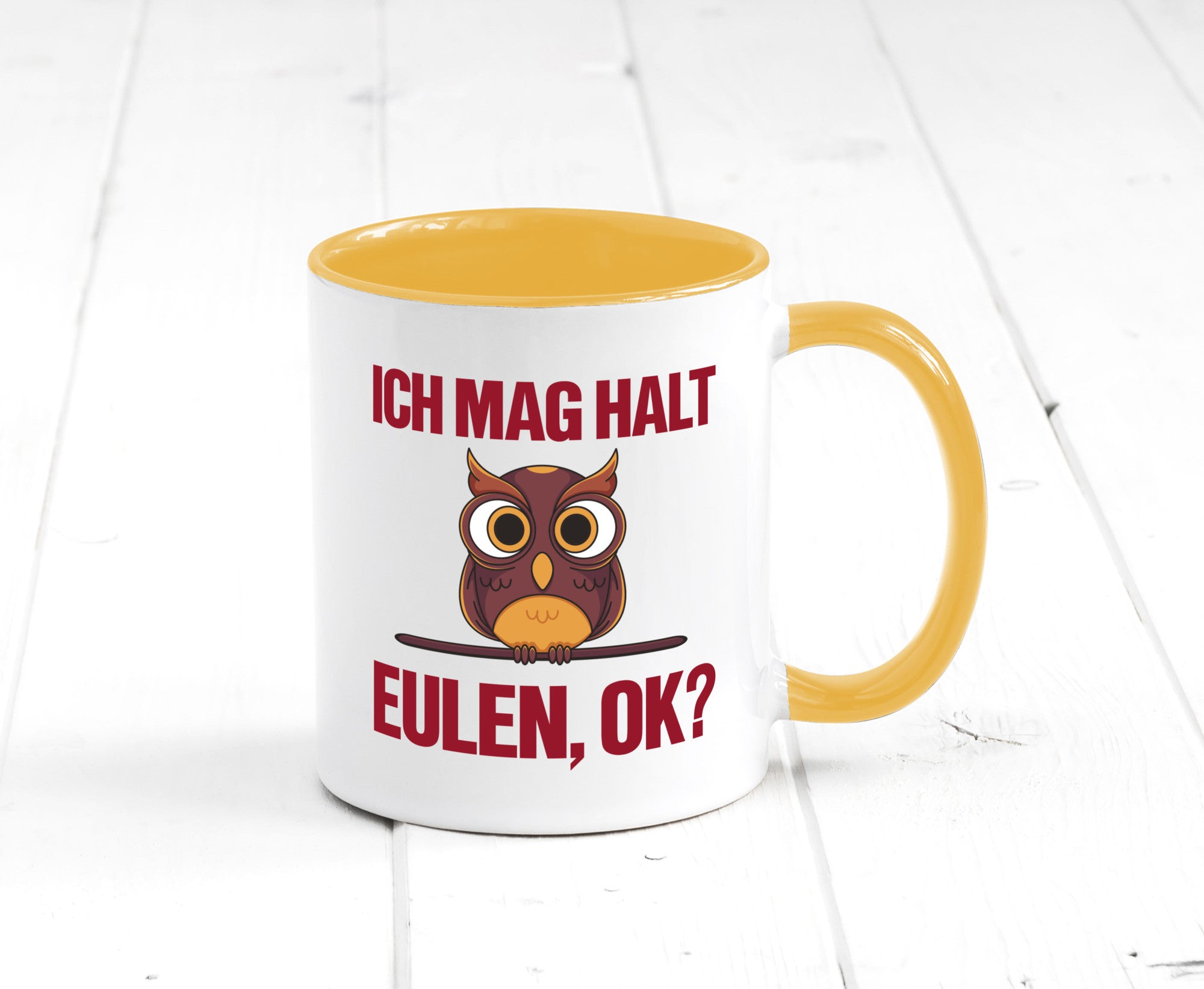 Ich mag Eulen | Spruch süße Eule Motiv lustiger Geschenk Humor Geschenkidee