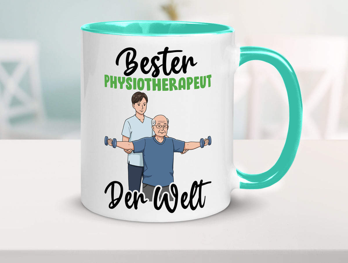 Bester Physiotherapeut v3 Geschenk Humor Geschenkidee lustiger Spruch Tasse