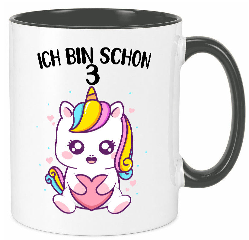 3. Geburtstag | Ich bin schon 3 Jahre Einhorn Mädchen lustig Geschenkidee