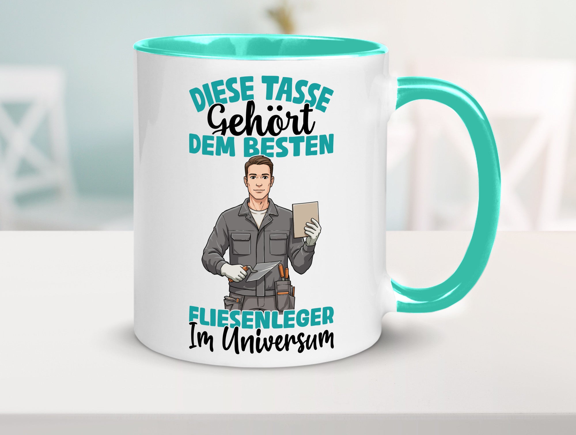 Im Universum: Fliesenleger | Fliesenlegen Bau Geschenk Humor Geschenkidee