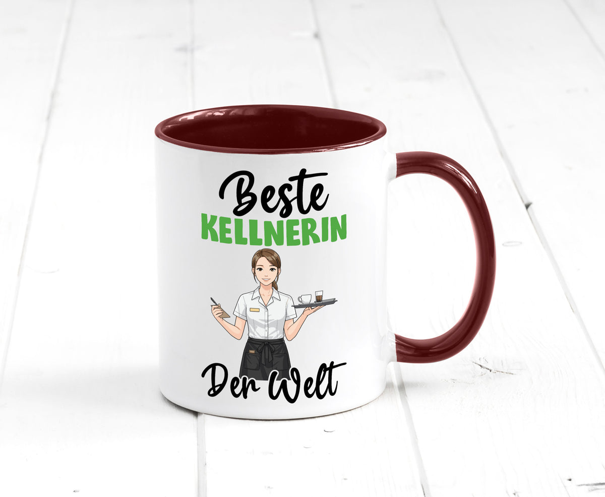 Beste Kellnerin | Beruf kellnern Bedienung v2 Humor Arbeit Kollegen Büro Tasse