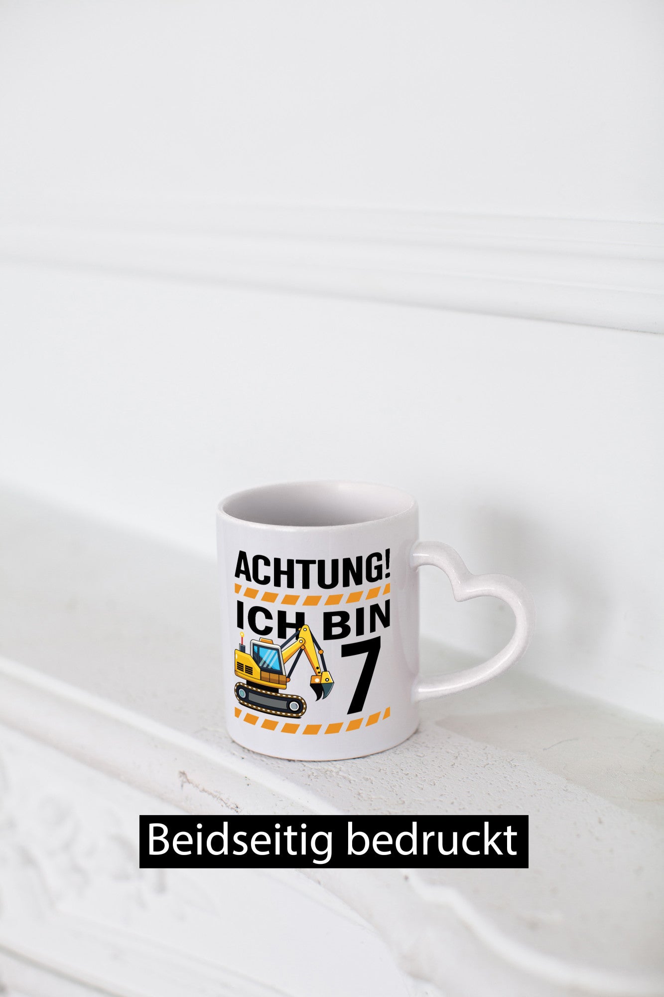 7 Geburtstag Ich bin | Bagger Junge lustiger Spruch Geschenk Geschenkidee Tasse