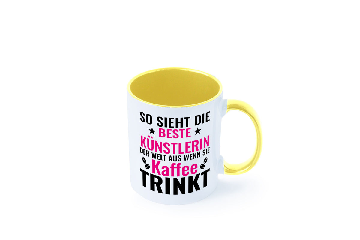 Kaffee trinkt: Künstlerin | Kunst Geschenk Humor Geschenkidee lustiger Spruch Tasse