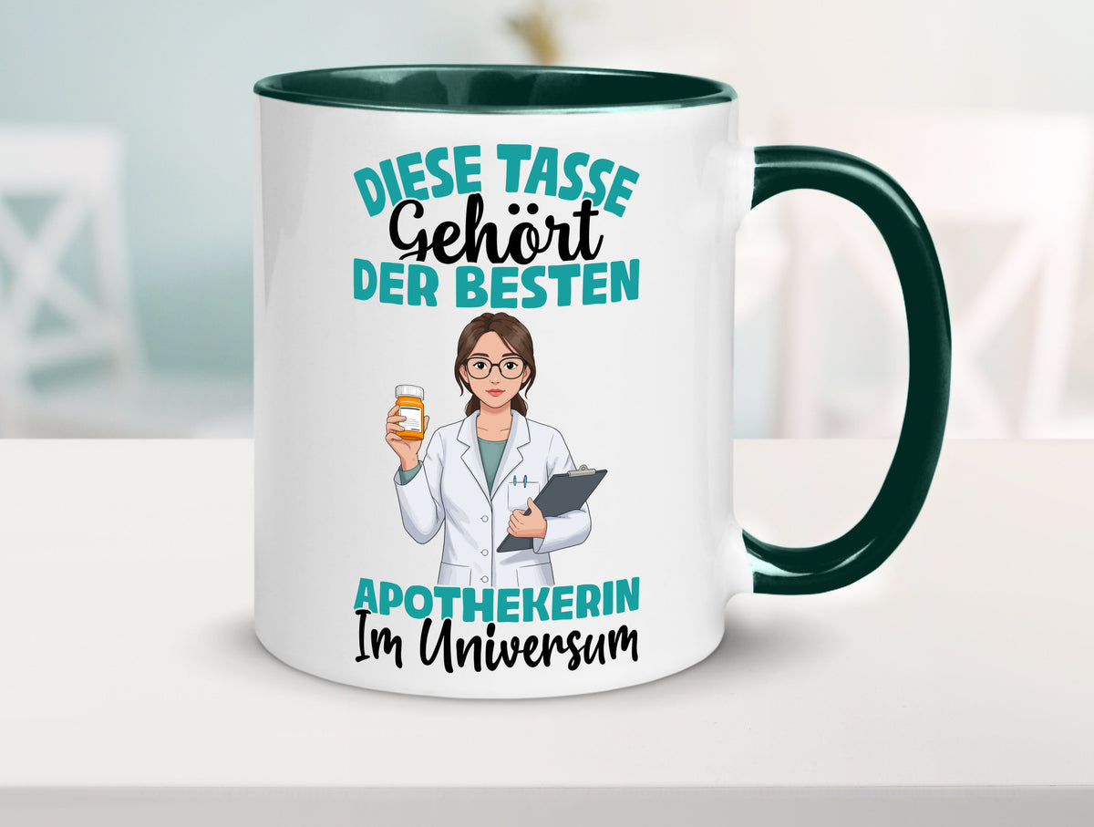 Im Universum: Apothekerin | Apotheke Pharmazie lustiger Spruch Geschenk Humor Tasse