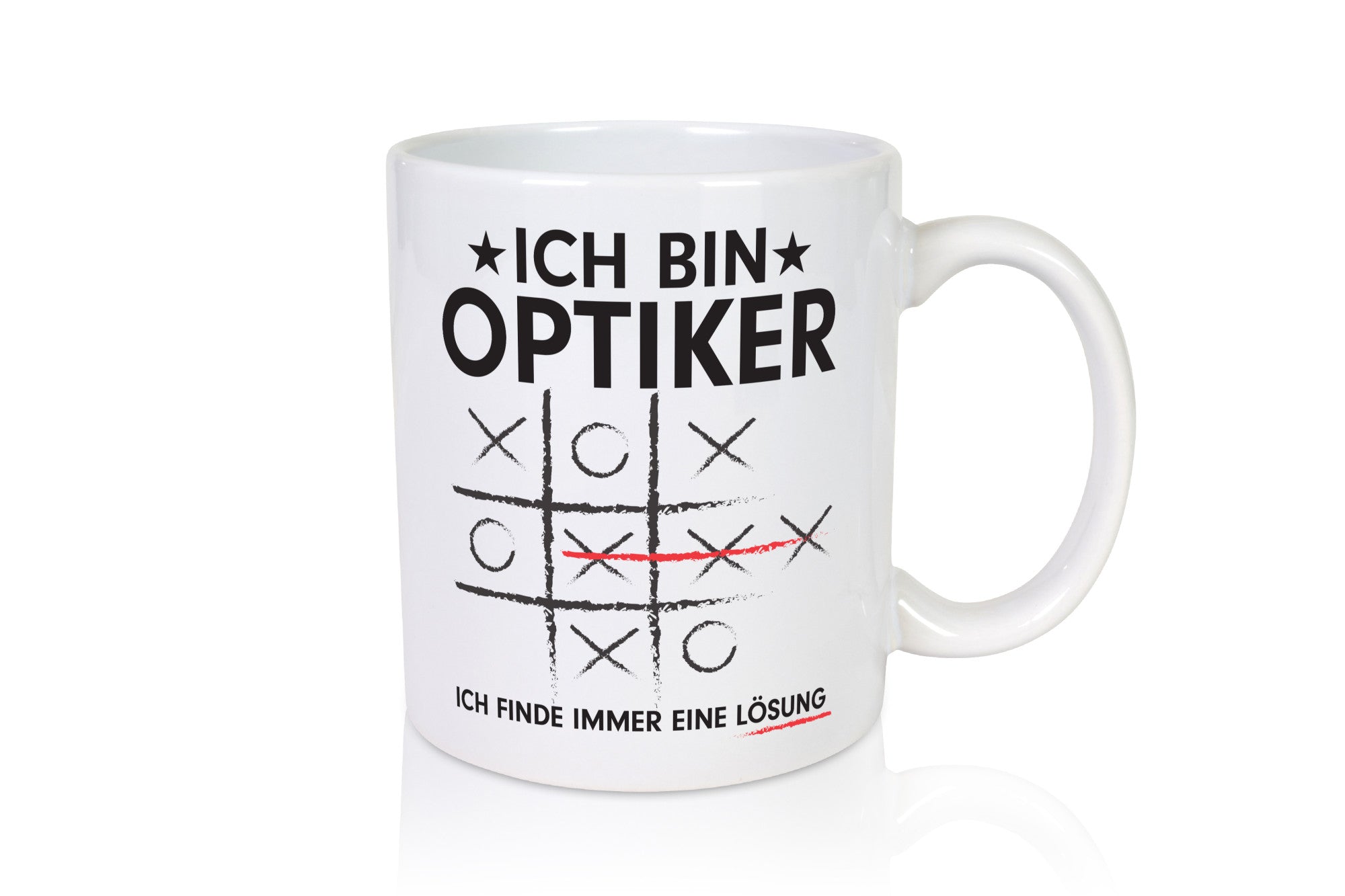 Löse Probleme: Optiker | Augenoptiker Geschenkidee Humor Tasse