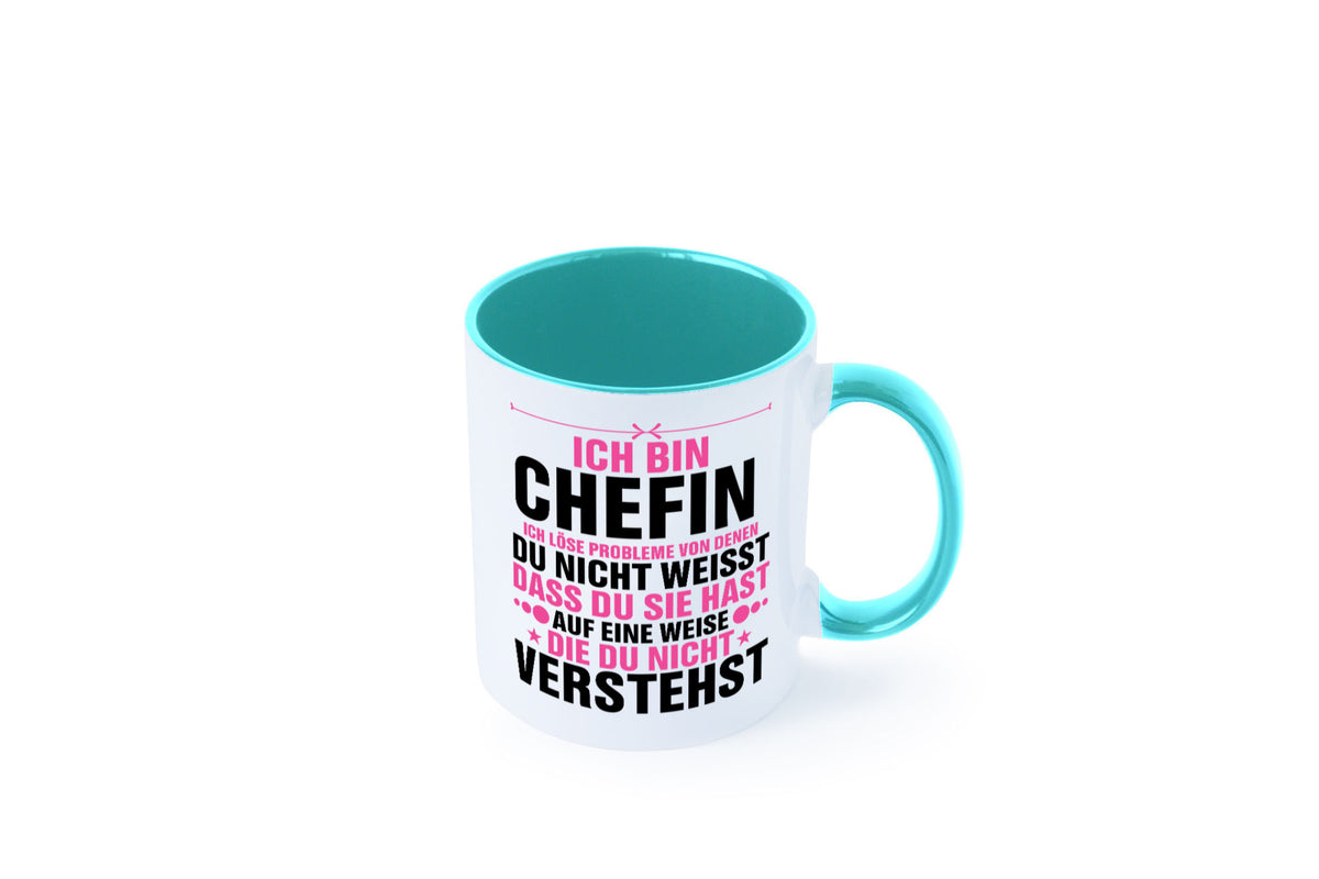 Löse Probleme: Chefin | Führungskraft Vorgesetzte lustiger Spruch Geschenk Tasse