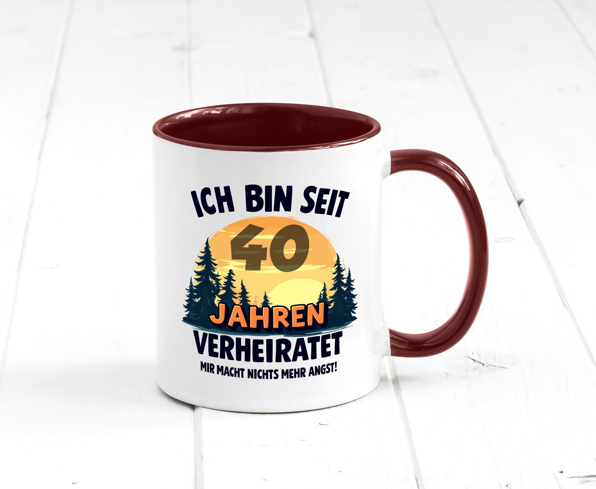 Ich bin Verheiratet | 40. Hochzeitstag Ehepaar v2 Humor Geschenkidee Tasse