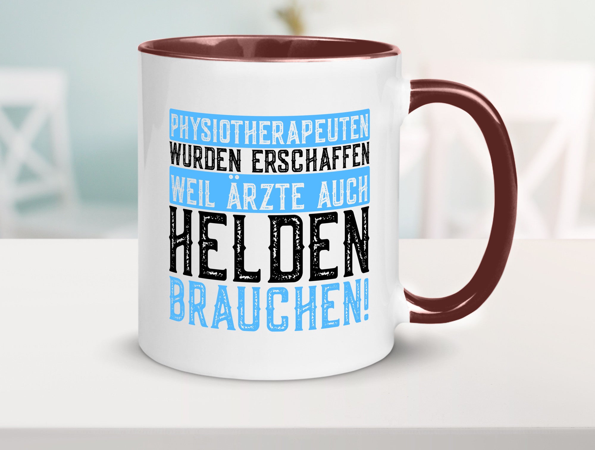 Physiotherapeut | Helden Therapeutin lustiger Spruch Humor Geschenkidee Tasse