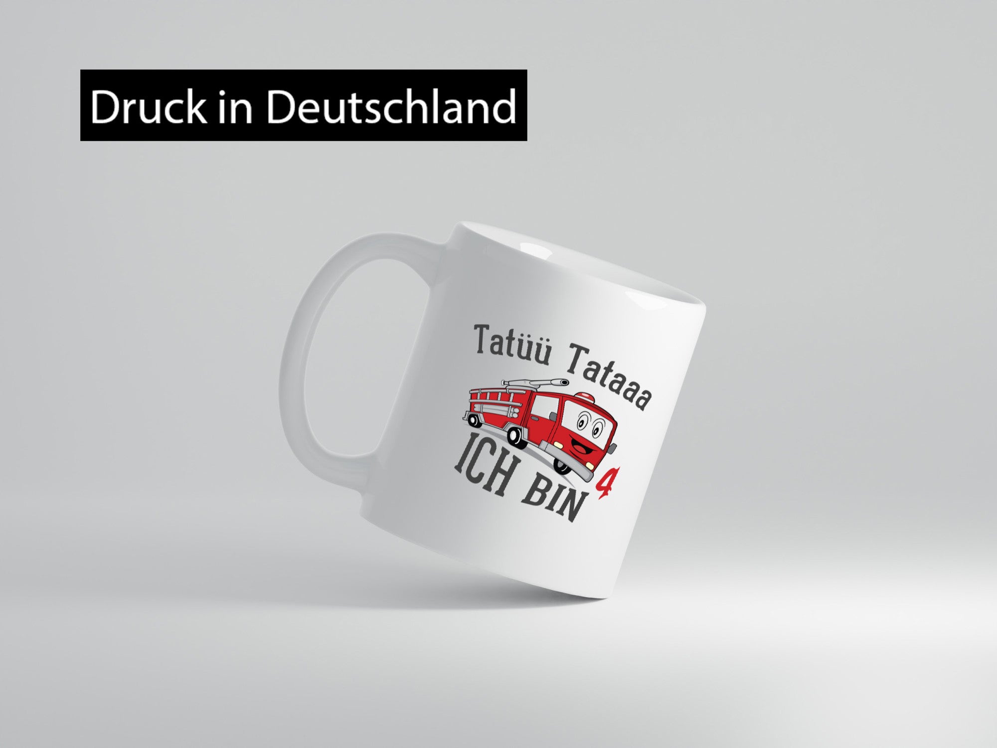 Tatüüü Tataaa ich bin 4 | 4. Geburtstag Feuerwehr lustig Geschenkidee Geschenk