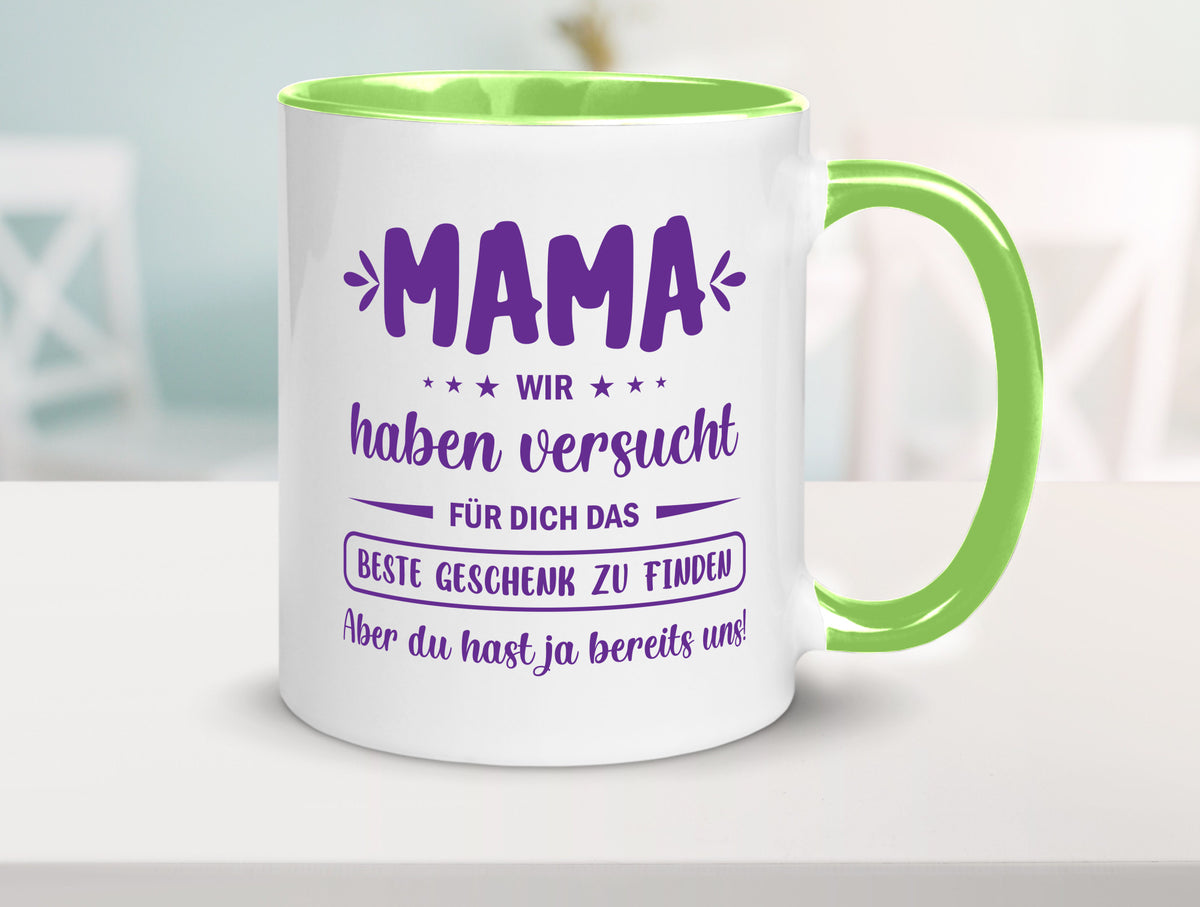 Perfekte geschenk | du hast ja bereits uns Muttertag lustiger Spruch Familie Tasse