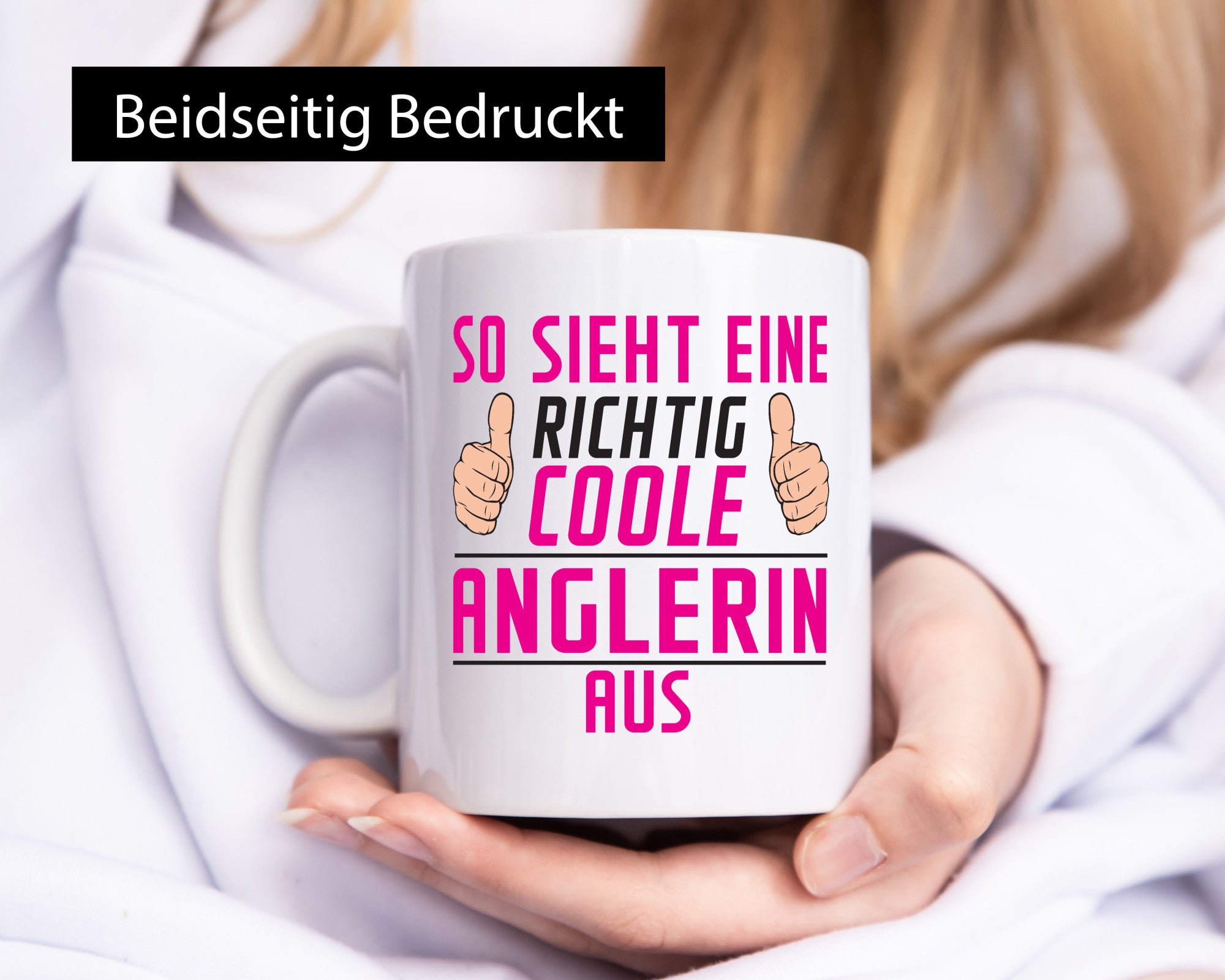 Richtig Coole Anglerin | Angeln Fischerin Humor Geschenkidee Tasse