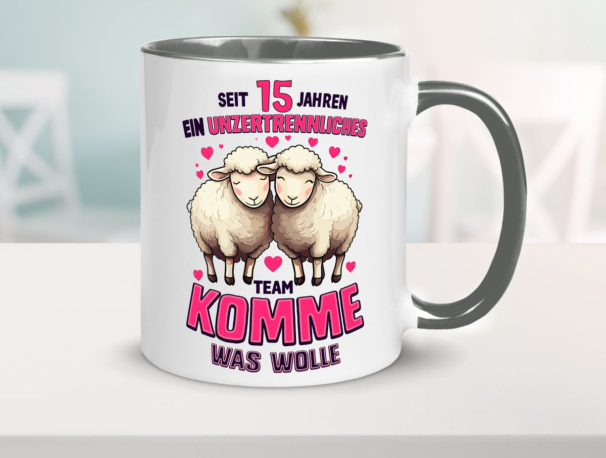 15 Jahre Verheiratet | ein Team Ehepaar Geschenk Humor Geschenkidee lustiger Tasse