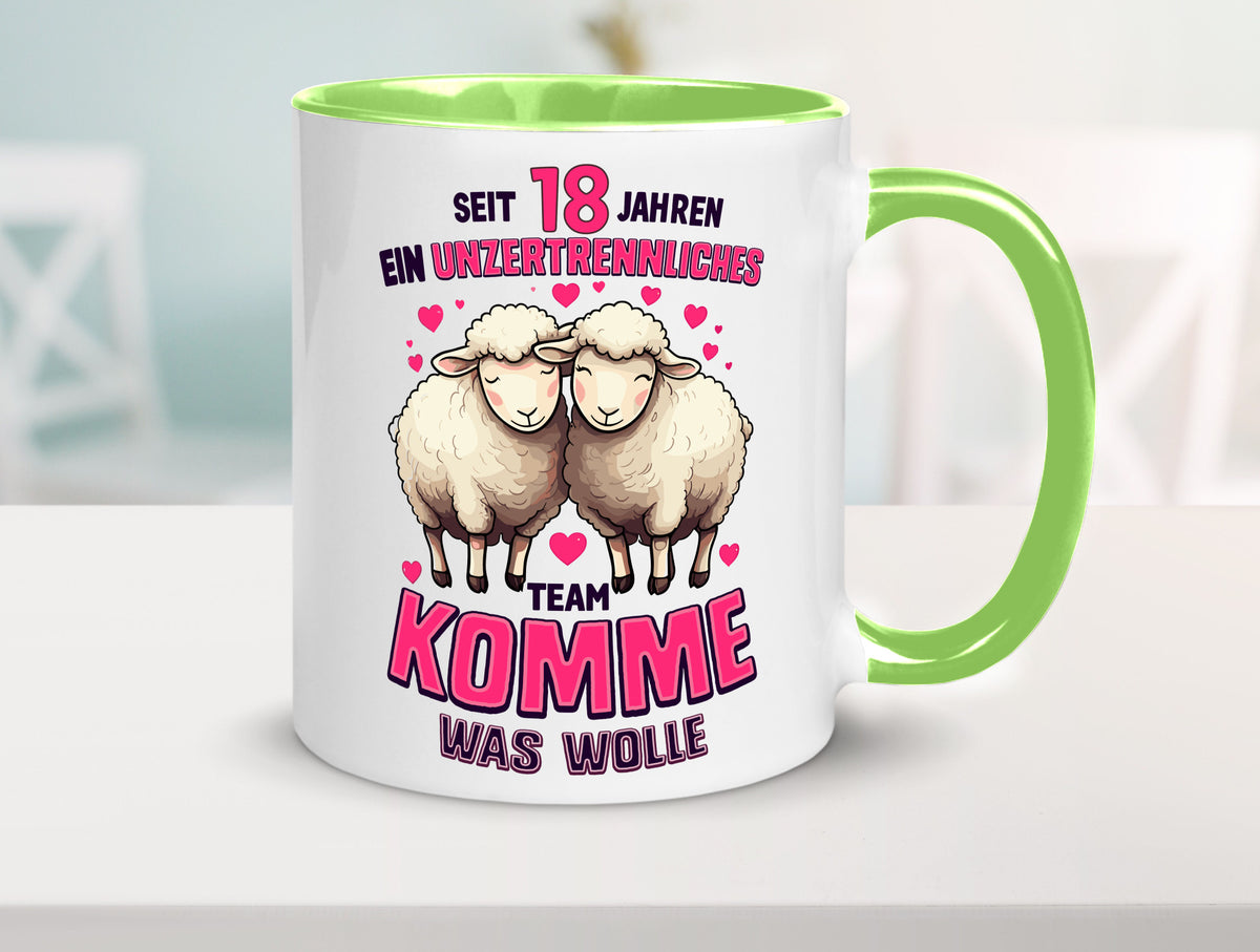 18 Jahre Verheiratet | ein Team Ehepaar v2 Geschenkidee Humor Tasse