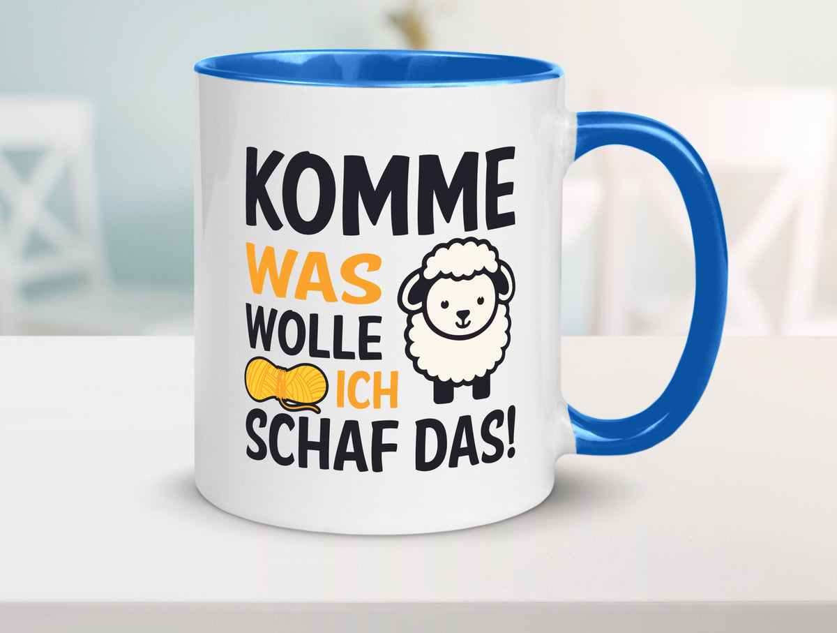 Komme was wolle, ich schaf das | Wolle Humor Geschenkidee Tasse