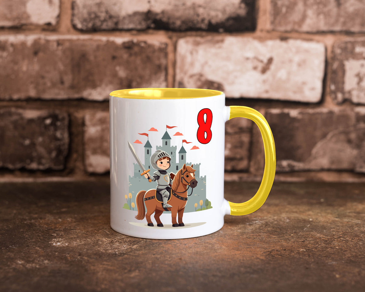 8. Geburtstag | 8 Jahre Ritter Junge Schloss Geschenk Geschenkidee lustiger Tasse