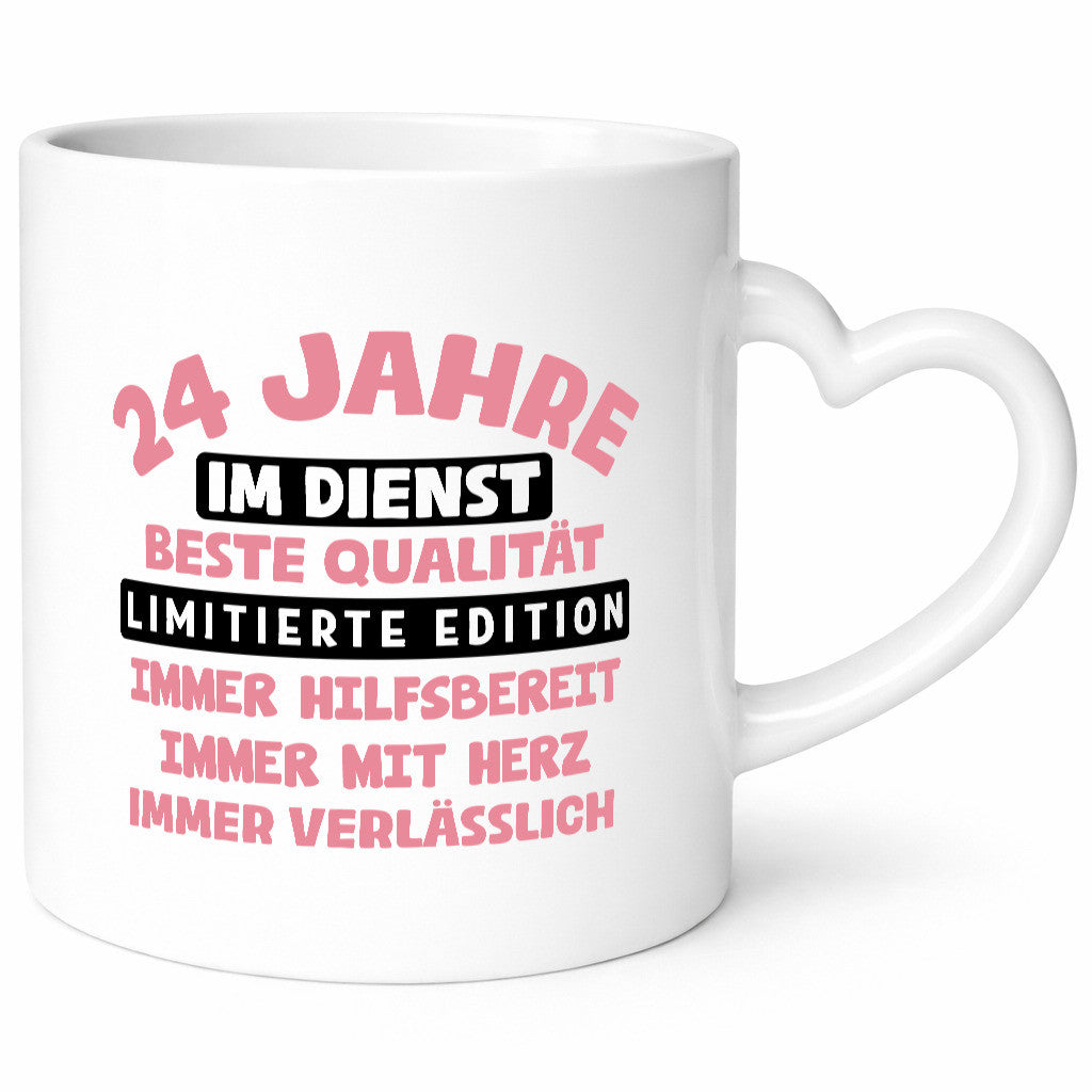 24 Jahre im Dienst | Jubiläum Arbeit v11 Geschenkidee Kollegen Büro Humor Tasse