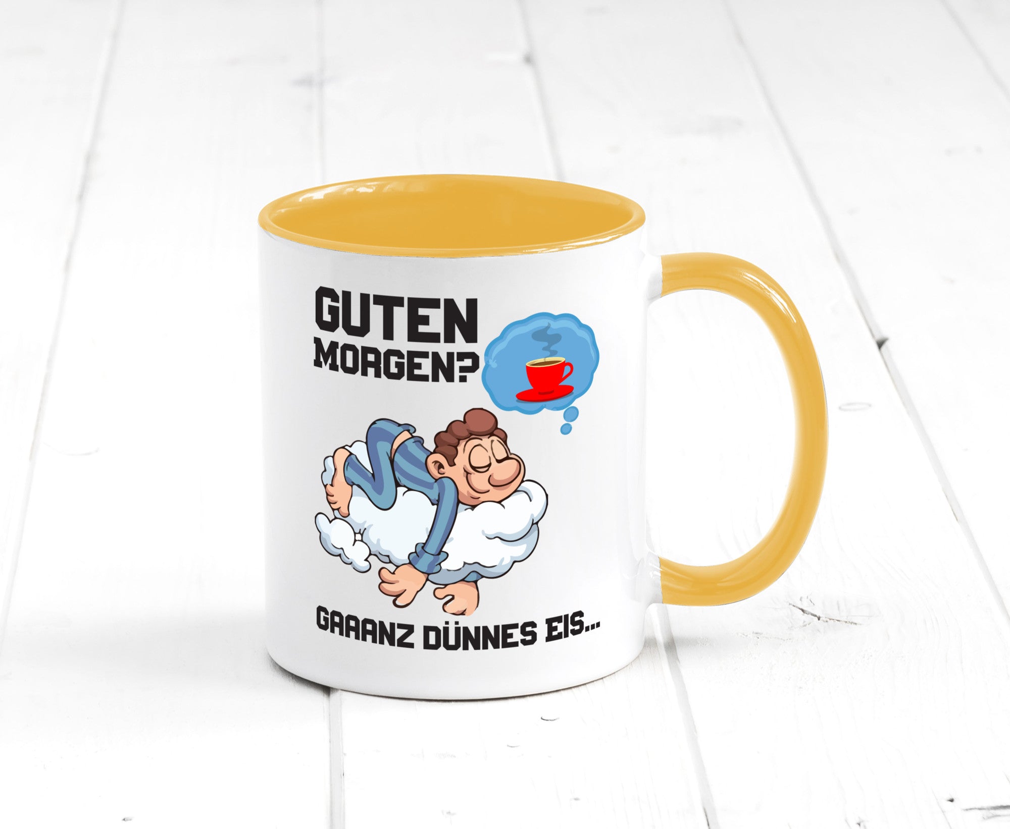 Ganz dünnes Eis | Morgenmuffel Tasse Kaffeetrinker Geschenkidee Humor