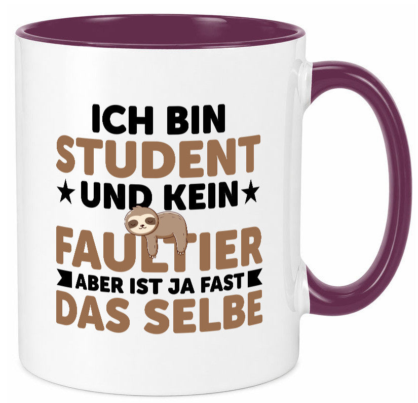 Ich bin kein Faultier: Student | Universität Uni Studium v2 lustiger Spruch