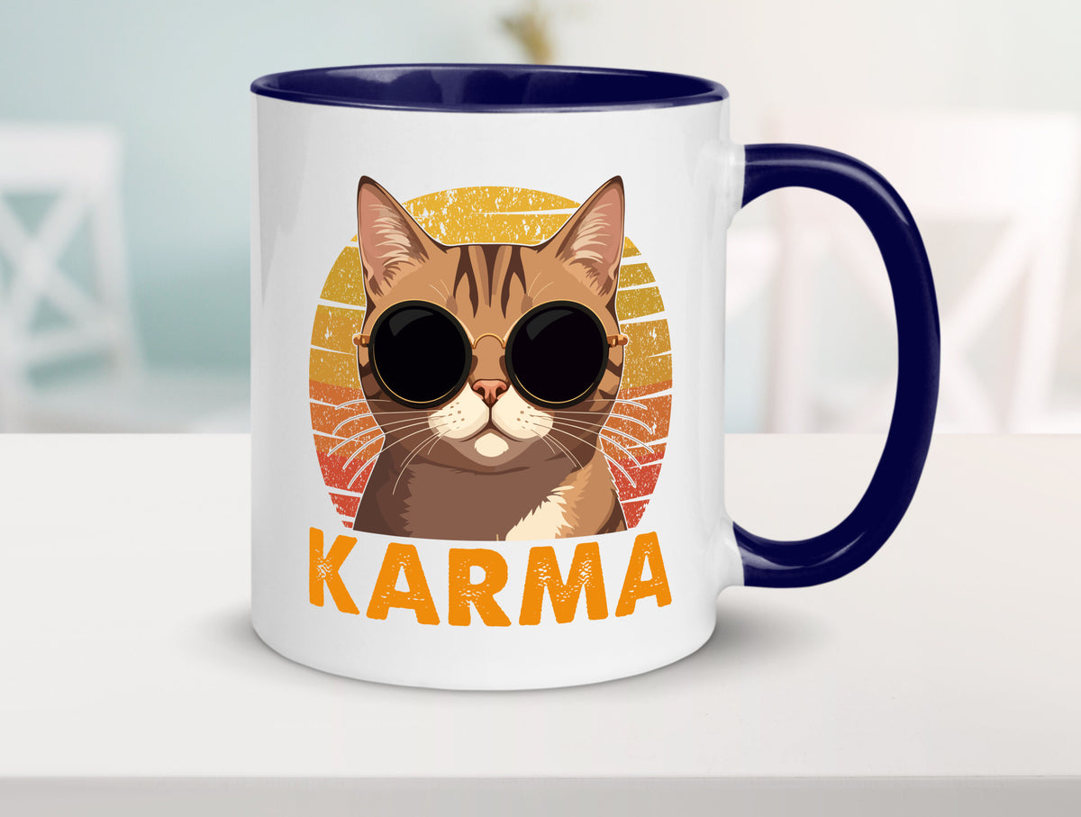 Vintage Katze | Karna Coole lustiger Spruch Geschenk Tierliebhaber Humor Tasse
